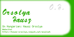 orsolya hausz business card